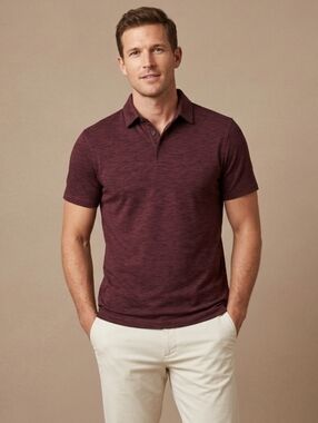 $50 Alfani Mens AlfaTech Stretch Solid Polo Shirt